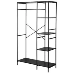 Höffner Kompaktgarderobe   ¦ schwarz ¦ Maße (cm): B: 100 H: 170