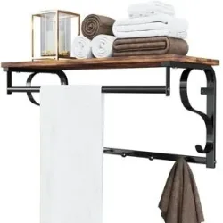 Höffner Garderobenleiste   ¦ braun ¦ Holzwerkstoff,Metall ¦ Maße (cm): B: 60 H: 31,7