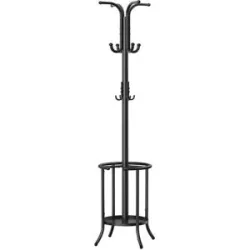 Höffner Garderobenständer   ¦ schwarz ¦ Metall,Kunststoff ¦ Maße (cm): B: 40 H: 175