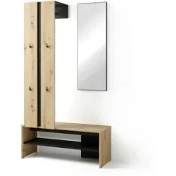 by Living Kompaktgarderobe   ¦ braun ¦ Maße (cm): B: 100 H: 186