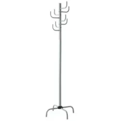 Höffner Garderobenständer   ¦ grau ¦ Metall ¦ Maße (cm): B: 37 H: 180
