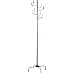 Höffner Garderobenständer   ¦ silber ¦ Metall ¦ Maße (cm): B: 37 H: 180