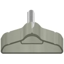 Höffner Kleiderbügel 20er-Set   ¦ grau ¦ Metall,Kunststoff,Stoff ¦ Maße (cm): B: 43,5 H: