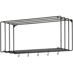 Höffner Hängegarderobe  Navazzo ¦ schwarz ¦ Metall ¦ Maße (cm): B: 73 H: 38 T: 26.0