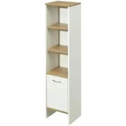 Höffner Midischrank  Stechlinsee ¦ weiß ¦ Maße (cm): B: 33 H: 136 T: 28.0
