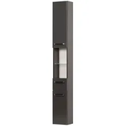 uno Bad-Hochschrank  Monti ¦ grau ¦ Maße (cm): B: 25 H: 195,5 T: 20.0