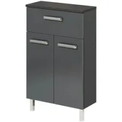 uno Bad-Unterschrank  Monti ¦ grau ¦ Maße (cm): B: 50 H: 81 T: 20.0