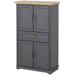 Höffner Badschrank  Varese ¦ grau ¦ Maße (cm): B: 83 H: 138 T: 43.0
