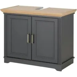 Höffner Waschbeckenunterschrank  Varese ¦ grau ¦ Maße (cm): B: 83 H: 66 T: 43.0