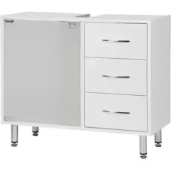 Höffner Waschbeckenunterschrank  Langesee ¦ weiß ¦ Maße (cm): B: 66 H: 58 T: 30.0