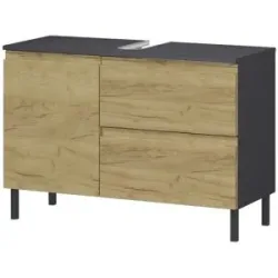 Höffner Waschbeckenunterschrank  Seddiner See ¦ holzfarben ¦ Maße (cm): B: 80 H: 56 T:
