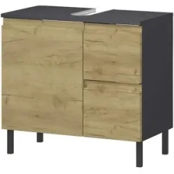 Höffner Waschbeckenunterschrank  Seddiner See ¦ holzfarben ¦ Maße (cm): B: 60 H: 56 T: