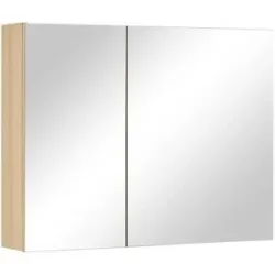 Wohnwert Spiegelschrank  Capri ¦ holzfarben ¦ Maße (cm): B: 90 H: 70 T: 18.0