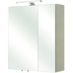Höffner Spiegelschrank  Ammersee ¦ weiß ¦ Maße (cm): B: 60 H: 70 T: 20.0