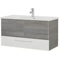 smart Waschtischunterschrank  Onda ¦ grau ¦ Maße (cm): B: 96 H: 51 T: 44.0