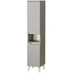 calmo2go Midischrank  Averner See ¦ grau ¦ Maße (cm): B: 30 H: 141,5 T: 33.0