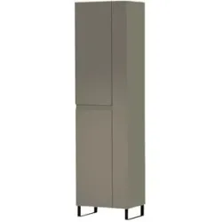 Wohnwert Mehrzweckschrank  Leo ¦ grau ¦ Maße (cm): B: 52 H: 192 T: 36.0