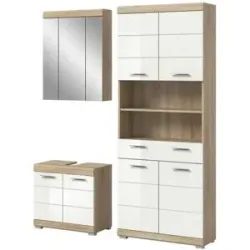 Höffner Badkombination  Langhagensee ¦ holzfarben ¦ Maße (cm): B: 149 H: 191