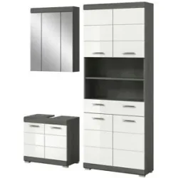 Höffner Badkombination  Schloonsee ¦ silber ¦ Maße (cm): B: 149 H: 191