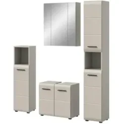 Höffner Badkombination   ¦ beige ¦ Maße (cm): B: 150 H: 185