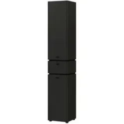 Höffner Hochschrank  Möhnesee ¦ grau ¦ Maße (cm): B: 34 H: 189 T: 34.0