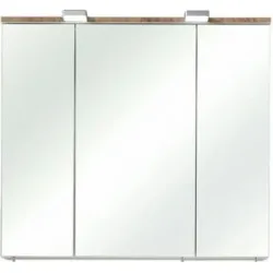 Höffner Spiegelschrank  Dreieckssee ¦ weiß ¦ Maße (cm): B: 80 H: 70