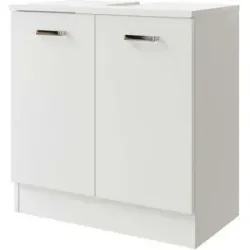 Höffner Waschbeckenunterschrank  Diemelsee ¦ weiß ¦ Maße (cm): B: 60,2 H: 62,4