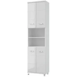 Höffner Hochschrank  Nehmitzsee ¦ weiß ¦ Maße (cm): B: 51 H: 192,5 T: 32.0