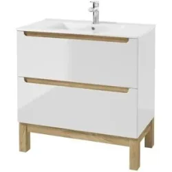 Höffner Waschbeckenunterschrank  Stolpsee ¦ weiß ¦ Maße (cm): B: 80 H: 80 T: 45.0