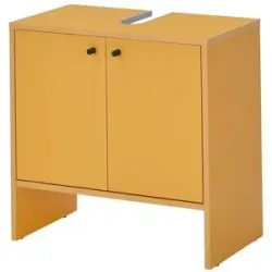 Höffner Waschbeckenunterschrank  Kaarster See ¦ gelb ¦ Maße (cm): B: 60 H: 60 T: 35.0