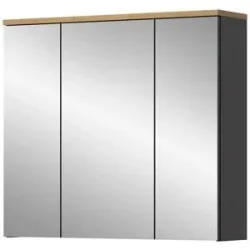 Höffner Spiegelschrank Canower See   ¦ grau ¦ Maße (cm): B: 80 H: 73