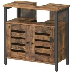 Höffner Waschbeckenunterschrank   ¦ braun ¦ Maße (cm): B: 60 H: 60