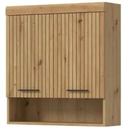 Höffner Hängeschrank 2er   ¦ holzfarben ¦ Maße (cm): B: 74 H: 79