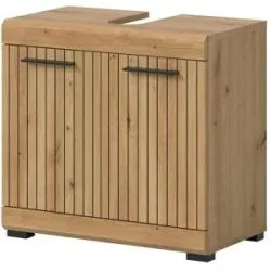 Höffner Waschbeckenunterschrank   ¦ holzfarben ¦ Maße (cm): B: 60 H: 56