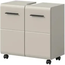 Höffner Waschbeckenunterschrank   ¦ beige ¦ Maße (cm): B: 60 H: 58