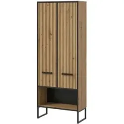 Höffner Hochschrank   ¦ holzfarben ¦ Maße (cm): B: 59 H: 159