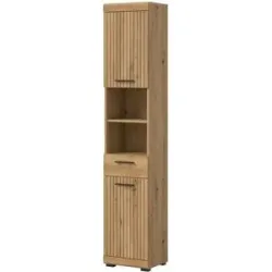 Höffner Hochschrank   ¦ holzfarben ¦ Maße (cm): B: 37 H: 191