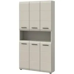 Höffner Hochschrank   ¦ beige ¦ Maße (cm): B: 90 H: 185