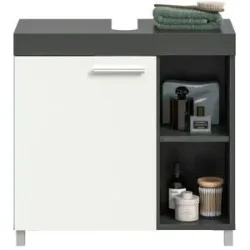 Höffner Waschbeckenunterschrank   ¦ grau ¦ Maße (cm): B: 65 H: 63