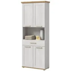 Höffner Hochschrank   ¦ holzfarben ¦ Maße (cm): B: 74 H: 187