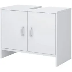 uno Waschbeckenunterschrank 2-türig  Volvisee ¦ weiß ¦ Maße (cm): B: 65 H: 53 T: