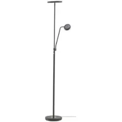 KHG LED-Deckenfluter  2-flammig  schwarz   ¦ schwarz ¦ Maße (cm): H: 180  Ø: 26