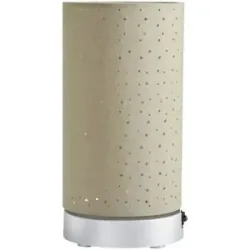 Höffner Akku LED-Tischleuchte taupe   ¦ silber ¦ Maße (cm): H: 24,5  Ø: 12.5