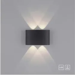 Paul Neuhaus Wandleuchte   ¦ grau ¦ Maße (cm): B: 4 H: 8 T: 13.0