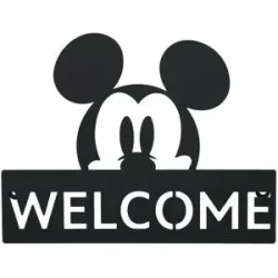 Disney LED Mickey Türschild   ¦ schwarz ¦ Metall ¦ Maße (cm): B: 30 H: 25 T: 1.0