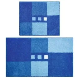 Grund Badematten-Set   ¦ blau ¦ Synthetik ¦ Maße (cm): B: 50 H: 1,8