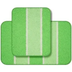 Grund Badematte 2er-Set   ¦ grün ¦ Synthetik ¦ Maße (cm): B: 50 H: 1,8