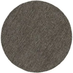 Höffner Naturteppich  Hygge ¦ schwarz ¦ Wolle Ø: 160
