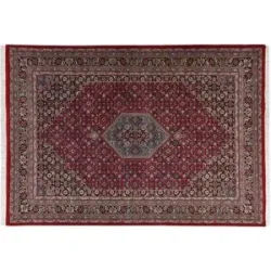 THEKO Orientteppich  Benares Bidjar ¦ rot ¦ Wolle ¦ Maße (cm): B: 120