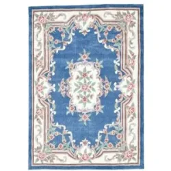 THEKO Vintageteppich  Ming ¦ blau ¦ Synthetische Fasern ¦ Maße (cm): B: 120 H: 1